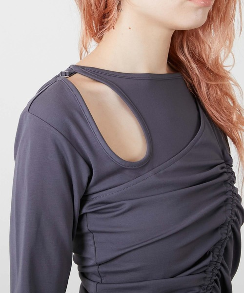 led.tokyo(レッドトウキョウ)の「【led.tokyo】bustier set tops/ビスチェセットアップ(キャミソール・レディース・チャコールグレー/ブラック/ブラウン・FREE)」の14枚目の写真