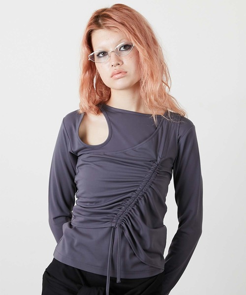 led.tokyo(レッドトウキョウ)の「【led.tokyo】bustier set tops/ビスチェセットアップ(キャミソール・レディース・チャコールグレー/ブラック/ブラウン・FREE)」の16枚目の写真