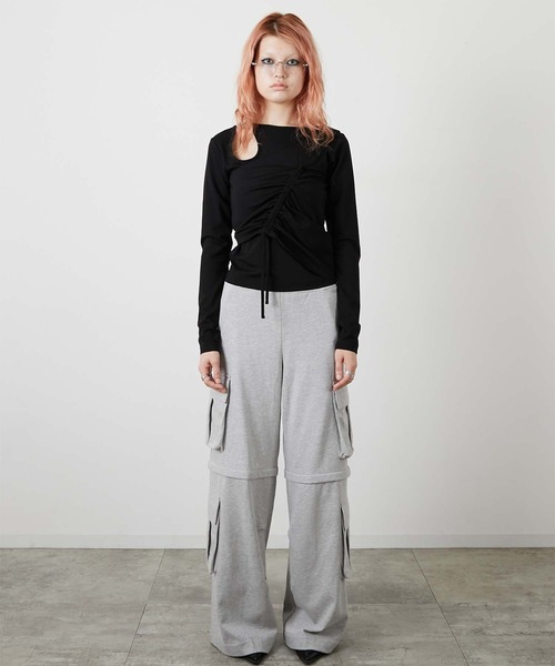 led.tokyo(レッドトウキョウ)の「【led.tokyo】bustier set tops/ビスチェセットアップ(キャミソール・レディース・チャコールグレー/ブラック/ブラウン・FREE)」の7枚目の写真