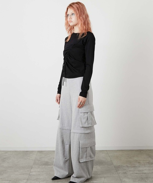 led.tokyo(レッドトウキョウ)の「【led.tokyo】bustier set tops/ビスチェセットアップ(キャミソール・レディース・チャコールグレー/ブラック/ブラウン・FREE)」の6枚目の写真