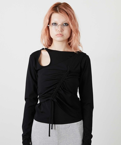 led.tokyo(レッドトウキョウ)の「【led.tokyo】bustier set tops/ビスチェセットアップ(キャミソール・レディース・チャコールグレー/ブラック/ブラウン・FREE)」の11枚目の写真