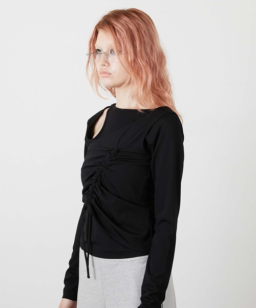 led.tokyo(レッドトウキョウ)の「【led.tokyo】bustier set tops/ビスチェセットアップ(キャミソール・レディース・チャコールグレー/ブラック/ブラウン・FREE)」の10枚目の写真