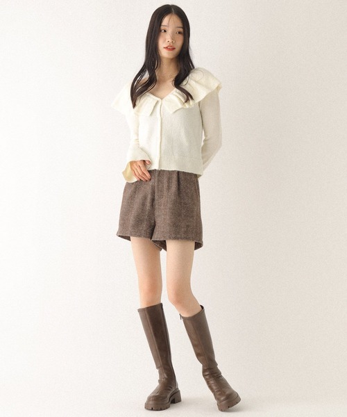 Heather（ヘザー）の「ハイウエストヘリンボーンショートパンツ　611451（その他パンツ・レディース・グレー/ブラウン/ベージュ・S/M）」の12枚目の写真