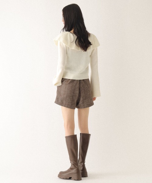 Heather（ヘザー）の「ハイウエストヘリンボーンショートパンツ　611451（その他パンツ・レディース・グレー/ブラウン/ベージュ・S/M）」の13枚目の写真