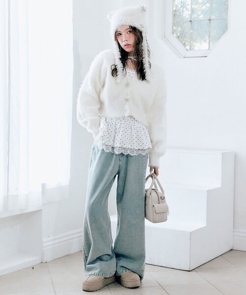 セール】snow short cardigan（カーディガン/ボレロ）｜OLIVE des