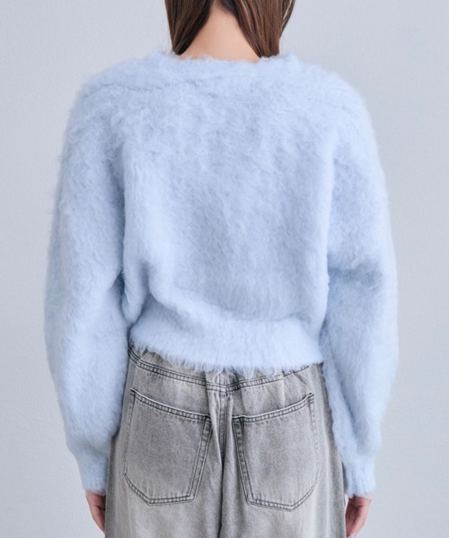 OLIVE des OLIVE(オリーブデオリーブ)の「snow short cardigan(カーディガン/ボレロ・レディース・ピンク/サックスブルー/オフホワイト/チャコールグレー・FREE)」の19枚目の写真