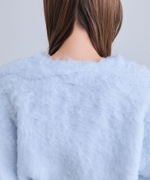 OLIVE des OLIVE(オリーブデオリーブ)の「snow short cardigan(カーディガン/ボレロ・レディース・ピンク/サックスブルー/オフホワイト/チャコールグレー・FREE)」の21枚目の写真