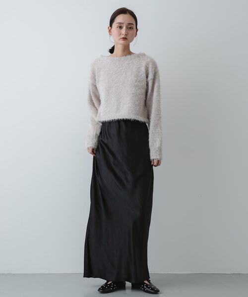 SENSE OF PLACE by URBAN RESEARCH(センスオブプレイスバイアーバンリサーチ)の「クロップドシャギーセーター(ニット/セーター・レディース・グレー/ブラウン/ベージュ/ブラック/ネイビー・ONE)」の14枚目の写真