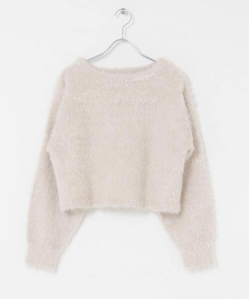 SENSE OF PLACE by URBAN RESEARCH(センスオブプレイスバイアーバンリサーチ)の「クロップドシャギーセーター(ニット/セーター・レディース・グレー/ブラウン/ベージュ/ブラック/ネイビー・ONE)」の16枚目の写真