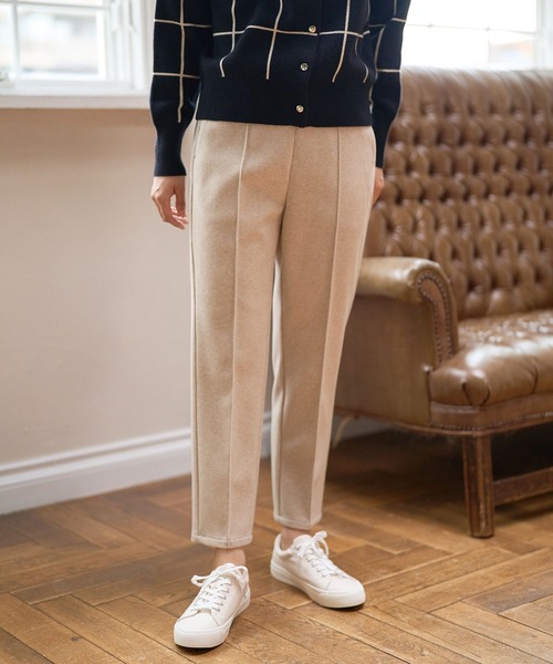 FOUND GOOD（ファウンドグッド）の「ウーリーテックLテーパードP（その他パンツ・レディース・ブルー系3/ブラック/アイボリー/ブラウン系3・S/M/L）」の3枚目の写真