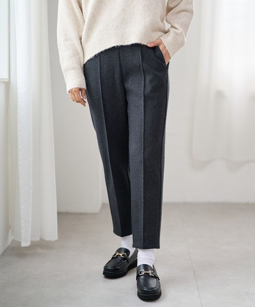 FOUND GOOD（ファウンドグッド）の「ウーリーテックLテーパードP（その他パンツ・レディース・ブルー系3/ブラック/アイボリー/ブラウン系3・S/M/L）」の7枚目の写真