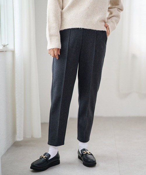 FOUND GOOD（ファウンドグッド）の「ウーリーテックLテーパードP（その他パンツ・レディース・ブルー系3/ブラック/アイボリー/ブラウン系3・S/M/L）」の8枚目の写真