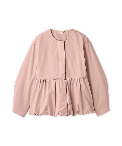 CELFORD(セルフォード)の「薄中綿ペプラムノーカラーコート(ノーカラージャケット・レディース・ピンク/ブラック/アイボリー・F)」の3枚目の写真
