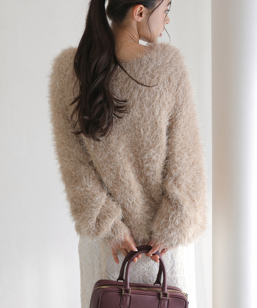 La TOTALITE（ラトータリテ）の「【洗える】2WAYフェザーニット（ニット/セーター・レディース・サックスブルー/ベージュ/ホワイト・FREE）」の18枚目の写真