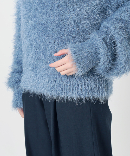 La TOTALITE（ラトータリテ）の「【洗える】2WAYフェザーニット（ニット/セーター・レディース・サックスブルー/ベージュ/ホワイト・FREE）」の11枚目の写真