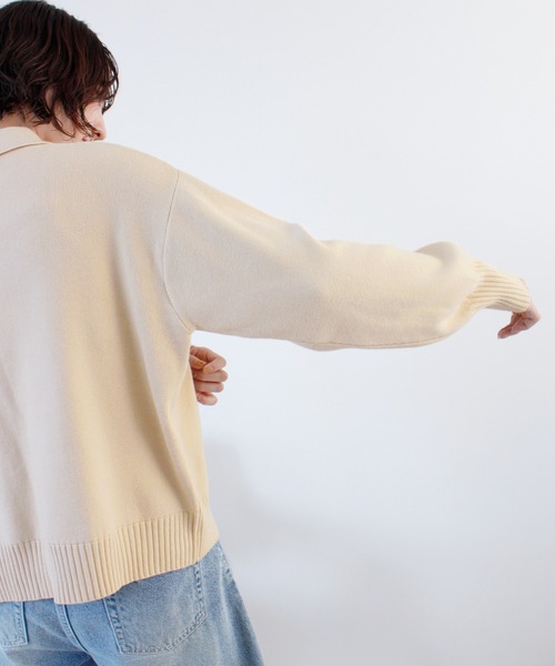 ABYS(アビス)の「zip付ニットカーディガン(カーディガン/ボレロ・レディース・ネイビー/レッド/アイボリー・FREE)」の12枚目の写真