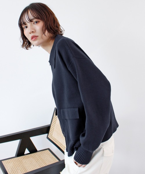 ABYS(アビス)の「zip付ニットカーディガン(カーディガン/ボレロ・レディース・ネイビー/レッド/アイボリー・FREE)」の15枚目の写真