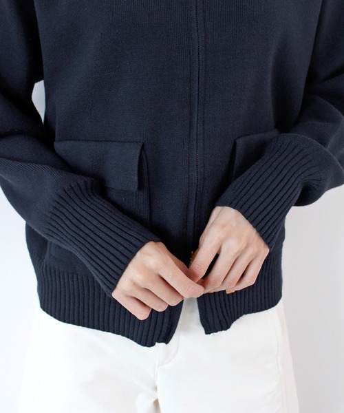 ABYS(アビス)の「zip付ニットカーディガン(カーディガン/ボレロ・レディース・ネイビー/レッド/アイボリー・FREE)」の18枚目の写真