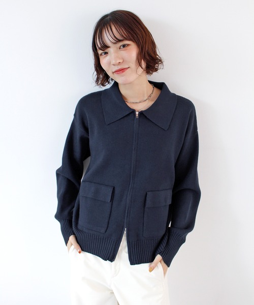 ABYS(アビス)の「zip付ニットカーディガン(カーディガン/ボレロ・レディース・ネイビー/レッド/アイボリー・FREE)」の19枚目の写真