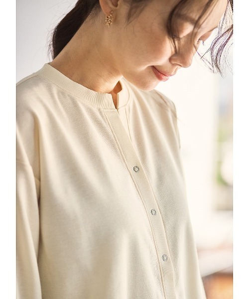 and myera（アンド マイラ）の「ａｎｄ　ｍｙｅｒａ　スナップカーディガン（カーディガン/ボレロ・レディース・アイボリー/ブラック・M/L/LL/S）」の13枚目の写真