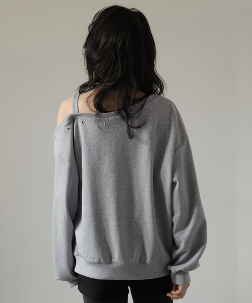 Ulysses(ユリシス)の「ロゴプリントワンショルダースウェット(スウェット・レディース・グレー/ダークグレー・F)」の16枚目の写真