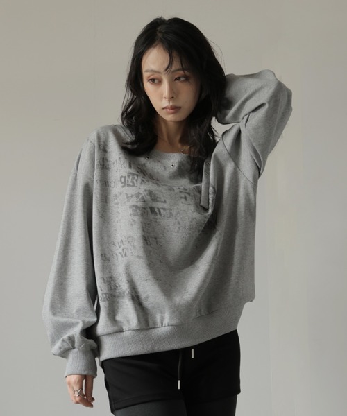 Ulysses(ユリシス)の「ロゴプリントワンショルダースウェット(スウェット・レディース・グレー/ダークグレー・F)」の21枚目の写真