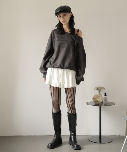 Ulysses(ユリシス)の「ロゴプリントワンショルダースウェット(スウェット・レディース・グレー/ダークグレー・F)」の4枚目の写真