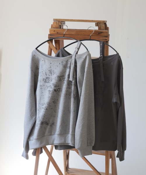 Ulysses(ユリシス)の「ロゴプリントワンショルダースウェット(スウェット・レディース・グレー/ダークグレー・F)」の5枚目の写真