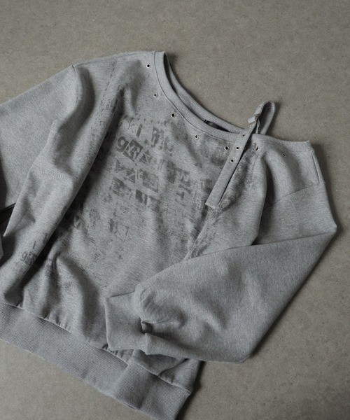 Ulysses(ユリシス)の「ロゴプリントワンショルダースウェット(スウェット・レディース・グレー/ダークグレー・F)」の22枚目の写真