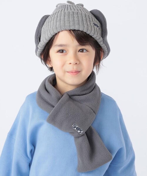 SHIPS(シップス)の「SHIPS KIDS:フリース マフラー(マフラー・キッズ・ベージュ/ネイビー/ラベンダー/チャコールグレー・ONE SIZE)」の2枚目の写真