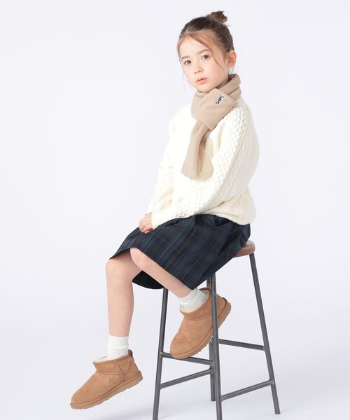 SHIPS(シップス)の「SHIPS KIDS:フリース マフラー(マフラー・キッズ・ベージュ/ネイビー/ラベンダー/チャコールグレー・ONE SIZE)」の18枚目の写真