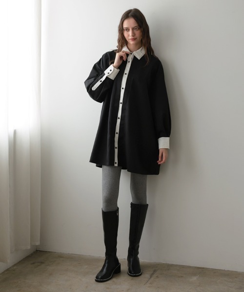 ドノバン（DONOBAN）/【Donoban】ダブルカラーシャツワンピース ダブルカラーシャツワンピース（シャツワンピース）｜DONOBAN