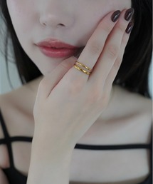 Ms.yuu by Nothing And Others（ミスユーバイナッシングアンドアザーズ）の「【金属アレルギー対応】Ms.yuu by Nothing And Others/ダブルラインリング（リング）」