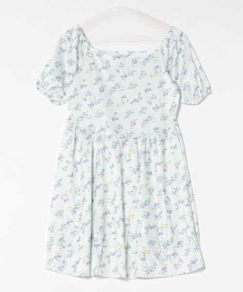 VIBGYOR Women(ヴィブジョー ウィメン)の「【Mayree】小花柄 フレア 半袖 ミニ丈 ワンピース(ワンピース・レディース・ホワイト・SMALL/MEDIUM/LARGE)」の2枚目の写真