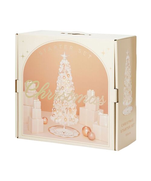クリスマスツリー スターターセット 150cm ホワイト（インテリア雑貨