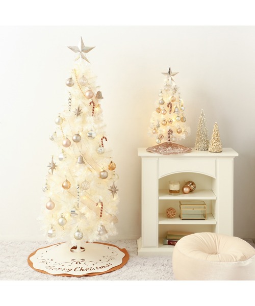 クリスマスツリー スターターセット 150cm ホワイト（インテリア雑貨