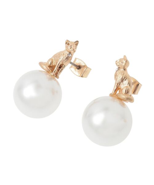 YECCA VECCA(イェッカヴェッカ)の「パールキャットピアス(ピアス(両耳用)・レディース・シルバー/ゴールド・FREE)」の8枚目の写真