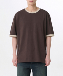 MUSINSA STANDARD（ムシンサスタンダード）の「Relaxed Ringer T-Shirt [Brown]（Tシャツ/カットソー）」