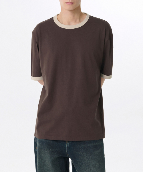 MUSINSA STANDARD（ムシンサスタンダード）の「リラックスドリンガーTシャツ[ブラウン]（Tシャツ/カットソー・メンズ・その他・MEDIUM/LARGE/X-LARGE/XX-LARGE/SMALL/XXX-LARGE）」の7枚目の写真