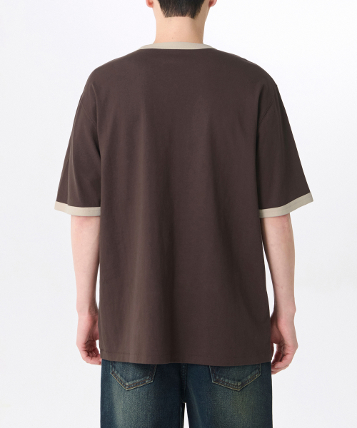 MUSINSA STANDARD（ムシンサスタンダード）の「リラックスドリンガーTシャツ[ブラウン]（Tシャツ/カットソー・メンズ・その他・MEDIUM/LARGE/X-LARGE/XX-LARGE/SMALL/XXX-LARGE）」の6枚目の写真