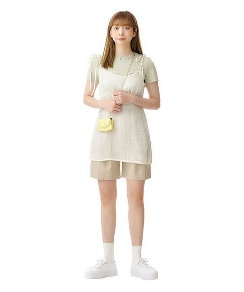 MUSINSA STANDARD WOMAN（ムシンサスタンダードウーマン）の「[クールタンダード] ウィメンズ クルーネック クロップTシャツ [ペイルグリーン]（Tシャツ/カットソー・レディース・その他・SMALL/MEDIUM/LARGE/X-LARGE/X-SMALL）」の12枚目の写真