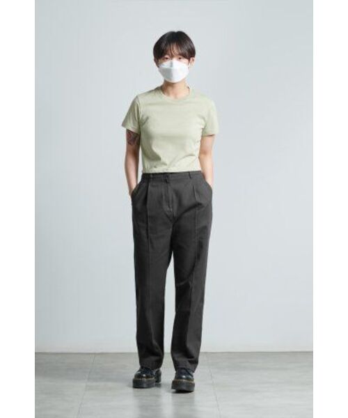 MUSINSA STANDARD WOMAN（ムシンサスタンダードウーマン）の「[クールタンダード] ウィメンズ クルーネック クロップTシャツ [ペイルグリーン]（Tシャツ/カットソー・レディース・その他・SMALL/MEDIUM/LARGE/X-LARGE/X-SMALL）」の13枚目の写真