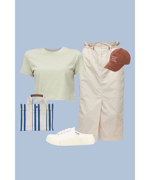 MUSINSA STANDARD WOMAN（ムシンサスタンダードウーマン）の「[クールタンダード] ウィメンズ クルーネック クロップTシャツ [ペイルグリーン]（Tシャツ/カットソー・レディース・その他・SMALL/MEDIUM/LARGE/X-LARGE/X-SMALL）」の20枚目の写真