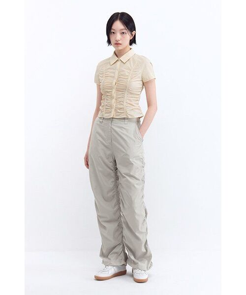 MUSINSA STANDARD WOMAN（ムシンサスタンダードウーマン）の「ウィメンズワイドシャーリングパンツ[ライトベージュ]（その他パンツ・レディース・その他・30/24/26/28）」の10枚目の写真