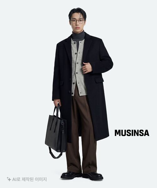 MUSINSA STANDARD（ムシンサスタンダード）の「メリノウールブレンドハイゲージタートルネックニット[ミディアムグレー]（ニット/セーター・メンズ・その他・SMALL/MEDIUM/LARGE/X-LARGE/XX-LARGE）」の9枚目の写真
