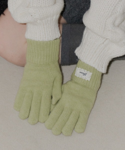 GIUNON（ジウノン）の「Smartphone touch rib gloves / スマートフォンタッチリブ手袋（手袋・レディース・アイボリー/グレー/グリーン/レッド・FREE）」の13枚目の写真