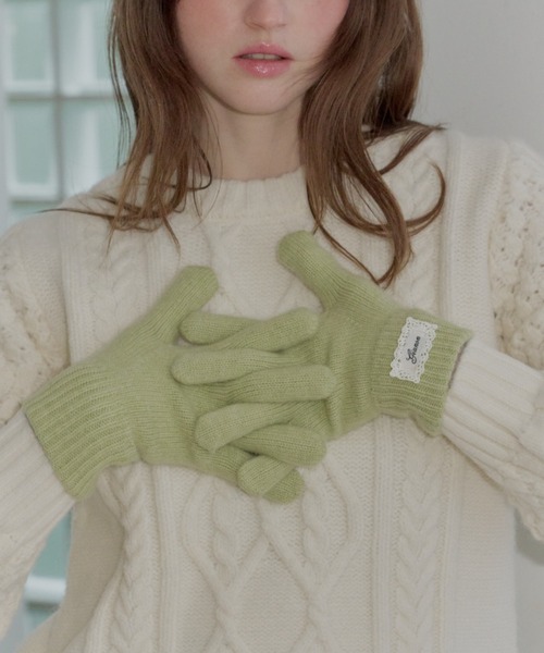 GIUNON（ジウノン）の「Smartphone touch rib gloves / スマートフォンタッチリブ手袋（手袋・レディース・アイボリー/グレー/グリーン/レッド・FREE）」の14枚目の写真