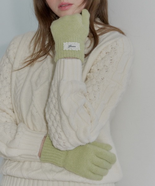 GIUNON（ジウノン）の「Smartphone touch rib gloves / スマートフォンタッチリブ手袋（手袋・レディース・アイボリー/グレー/グリーン/レッド・FREE）」の15枚目の写真