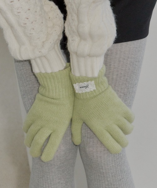 GIUNON（ジウノン）の「Smartphone touch rib gloves / スマートフォンタッチリブ手袋（手袋・レディース・アイボリー/グレー/グリーン/レッド・FREE）」の16枚目の写真