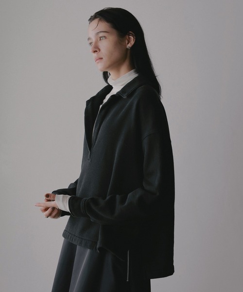 MANOF(マノフ)の「VINTAGE POLO TOPS(スウェット・レディース・ブラック/ベージュ・F)」の18枚目の写真